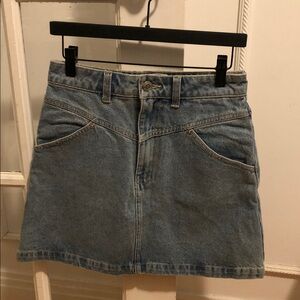 Frank & Oak Classic Blue Mini Skirt